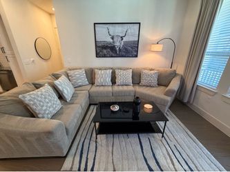 Modern Beige/Gray  Sectional Sofa – Excellent Condition