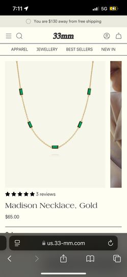 Necklace 2 Gold Plated Gem Necklaces 