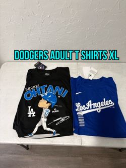 MLB new era Nike Los Angeles dodgers blue and black Shohei Ohtani adult t shirts size XL