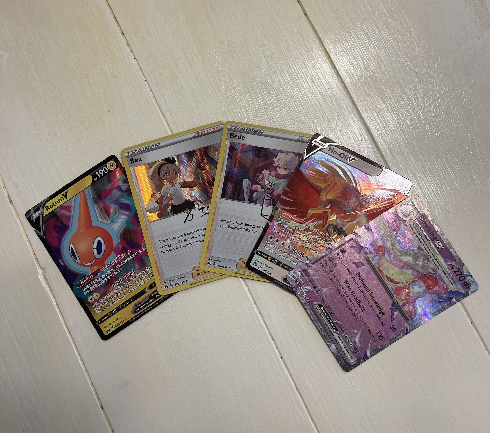 Rotom V Bea Bede Ho-Oh V Slowking Ex