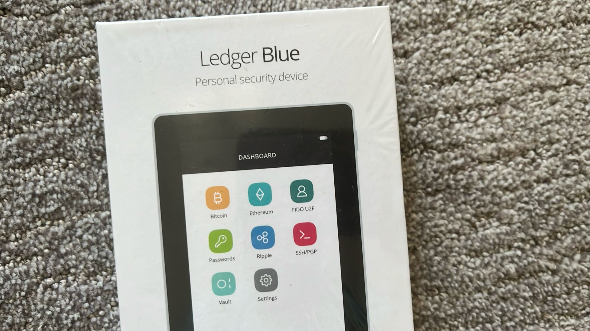 Crypto Cold Storage Wallet Ledge Blue Touchscreen New Sealed Office  equipment & Supplies