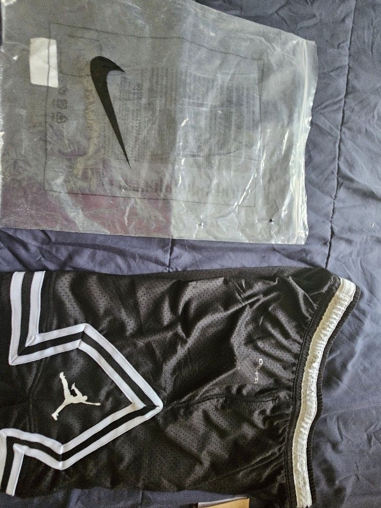 Air Jordan Diamond Basketball Shorts Size S Mens Dri-fit Black White