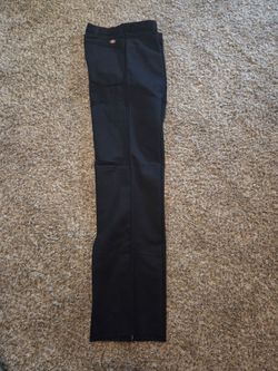 Dickies Pants Mens 32 UL Black Flat Front Straight Leg