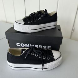 Converse CTAS Lift Ox - Black - 5.5 Women - NEW
