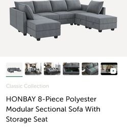 Brand new HONBAY 8-piece modular sectional. Just taken out of the box, never used.