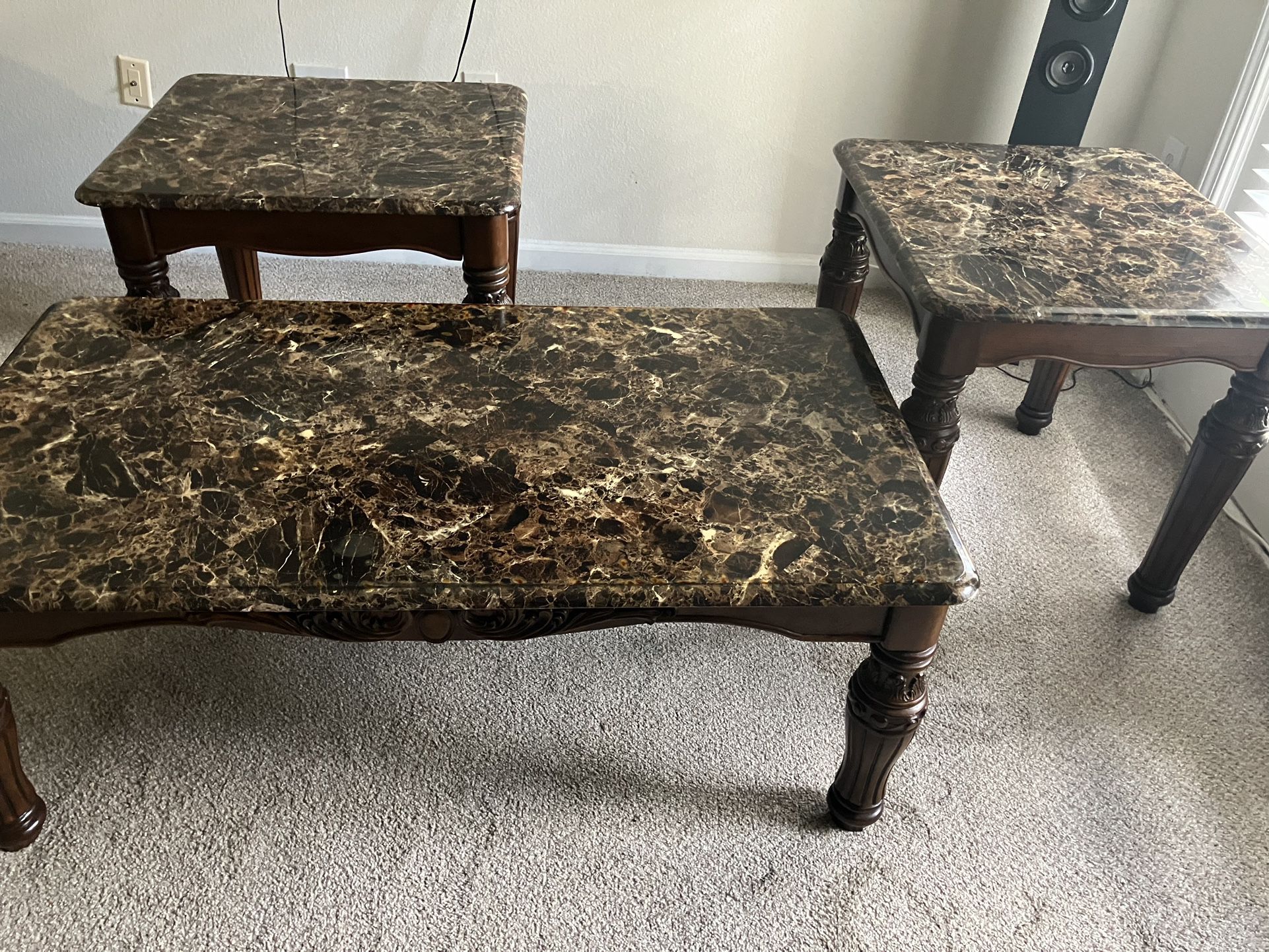 Coffee Table and Two End Tables 