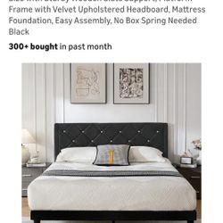 New In Box  Queen Bed Frame + New Queen Mattress 
