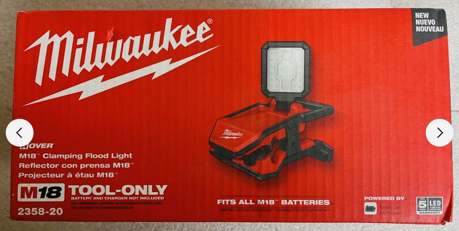 M18 Cordless Rover LED Clamping Flood Light (Tool Only)