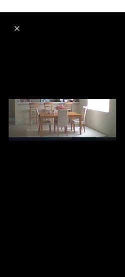Wood Dining Table with 4 Chairs
