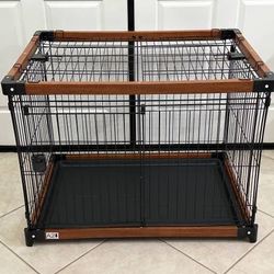 Brand New XL 38” Dog Crate Kennel Cage Wood & Metal Sliding Double Doors