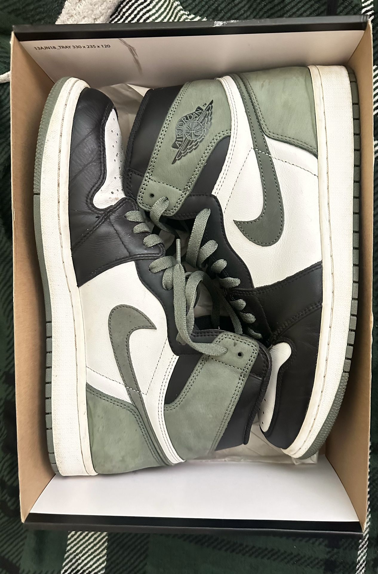 Jordan 1s Clay Green Sz 12