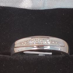 Men's Wedding Band White Gold