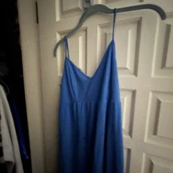 Blue Long Pencil Dress