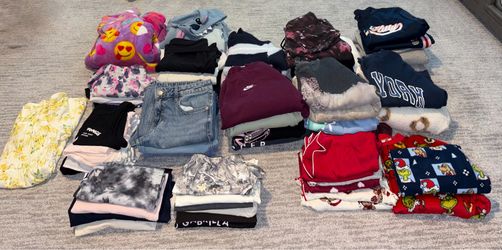 Girls bundle- shirts-sweaters-jeans-shorts-skirts-pjs-tank tops **Some stuff still new
