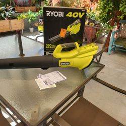 Ryobi 40V 120 MPH 550 CFM Cordless Battery Leaf Blower(Tool-Only 