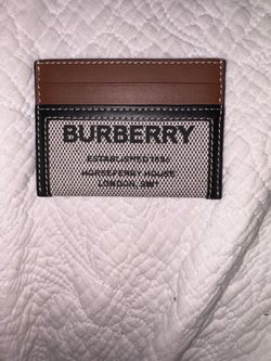 Burberry horseferry canvas leather card case