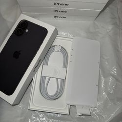 Apple iPhone 16 Plus Black Box With USB C Cable