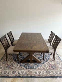 Dining table and chairs