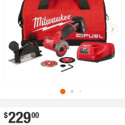 M12 FUEL 12V 3 in. Lithium-Ion Brushless Cordless Cut Off Saw Kit with One 4.0 Ah Battery Charger and Bag