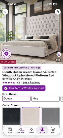 Queen Upholstered Bed Frame