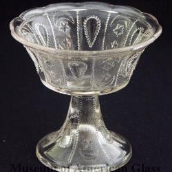Antique 1900s Indiana Glass Footed Bowl