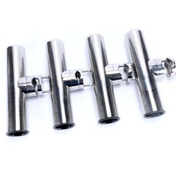 Boat 4pcs Fishing Rod Holder Rail Mount Clamp on Rod Holder Adjustable