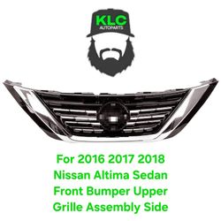 For 2016 2017 2018 Nissan Altima Sedan Front Bumper Upper Grille Assembly Side