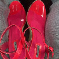 Lovely People Hot Pink Wedge Shoes