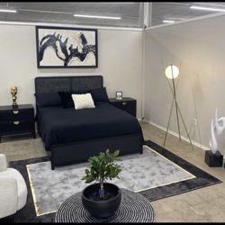 GREY & BLACK bed - 51 Inch HEADBOARD 