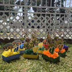 Dinosaur Dinosaurio Party Table Center Pieces Centros De Mesa