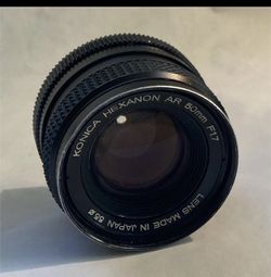 Vintage 50 mm Konica camera lens