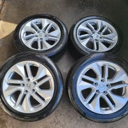 OEM HONDA ACCORD HONDA CIVIC RIMS AND TIRES 17 INCH 5 LUGS RINES DE HONDA