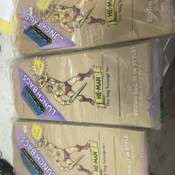 Vintage He-man Paper Lunch Bags 1983