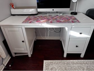White IKEA desk