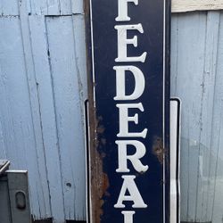 Antique Federal Tire Sign Vintage Sign Embossed