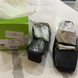 Sam Edelman “Ollie” Black Leather Mules – Size 8M