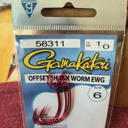 FISHING OFFSET SHANK WORM 1/0