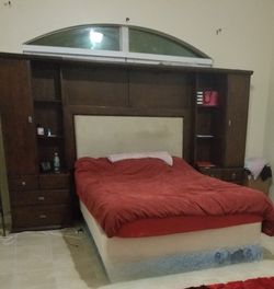 Queen  wall bed unit