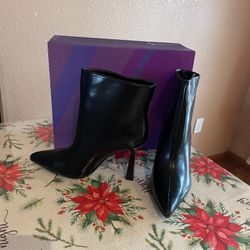 vivianly Classic Women Pointed Toe Ankle Boots Stiletto High Heeled Booties Size(9-11) Black
