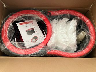 360° Rotating Mop Bucket Set with 61-Inch Adjustable Stainless Handle 3 Mops New in Box