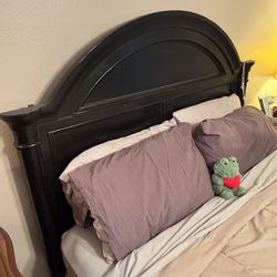 Queen bed frame and nightstand