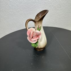 Nuova Capodimonte Flower Mini Vase Pitcher Porcelain Italy 