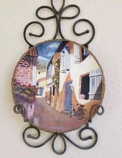 handpainted wall plate