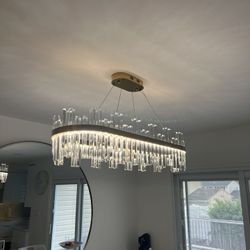 Gold Modern LED Crystal Chandelier- Contemporary Chandelier Light