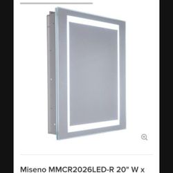 Miseno 20" W X 26" H Frameless Recess Mount - Medicine Cabinet With Lighted Mirror - Retails For $750