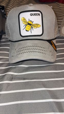 Gray Embroidered Hat