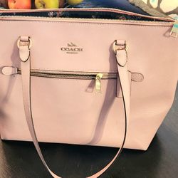 COACH Town Tote Large Leather Shoulder Bag Blossom Pink