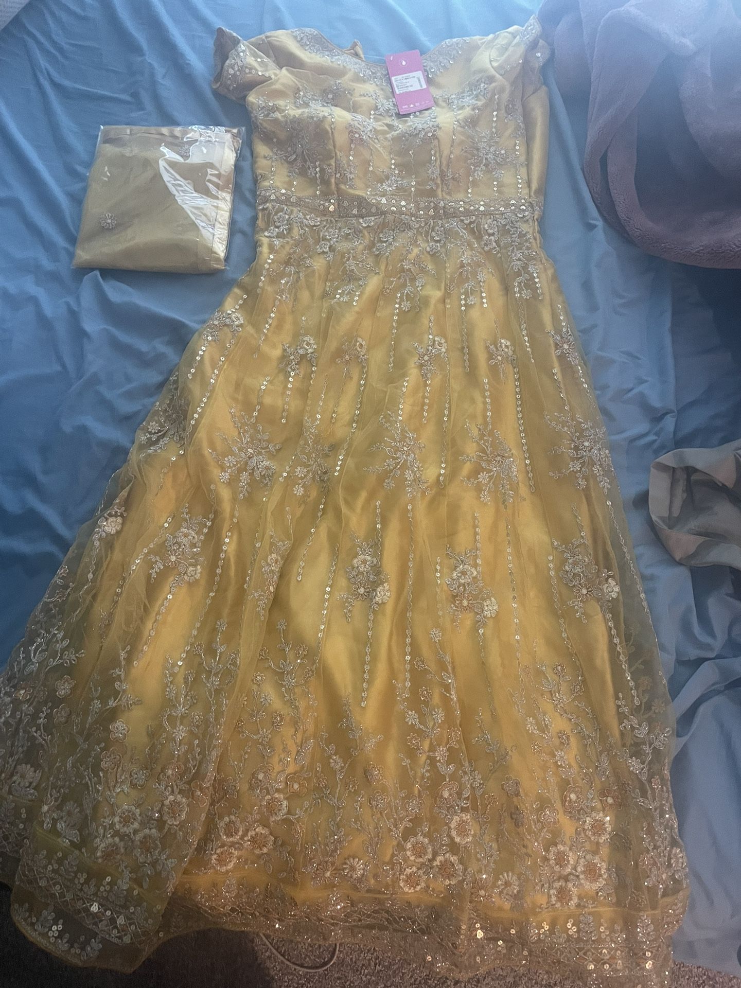 Beautiful Yellow Indian Dress 