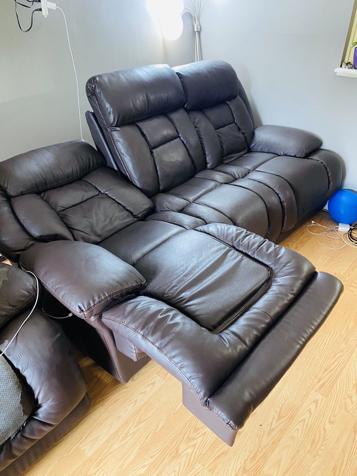 Power recliner sofa and rocking love seat