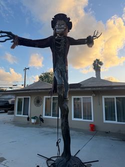 Giant Halloween Scarecrow Skeleton Prop 15 ft